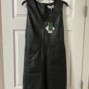 HOBBS London leather dress, NWT, size 8